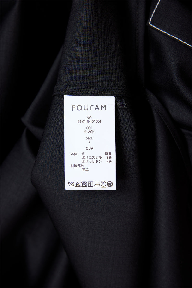 GLOSS COATED WOOL SHIRT