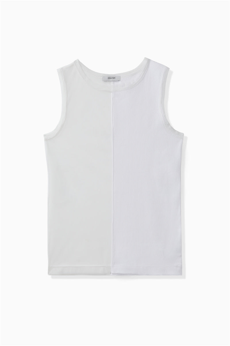 HALF SHEER TANK TOP