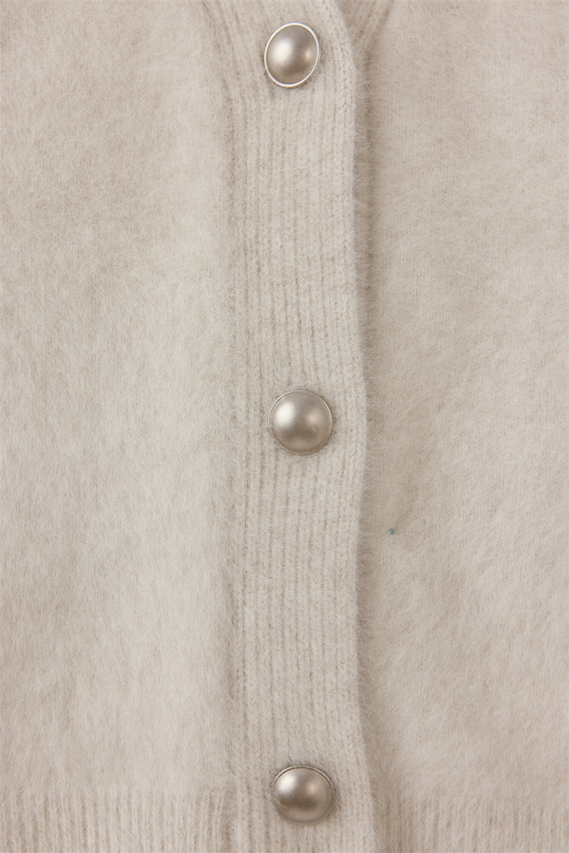 FOX CASHMERE BOX CARDIGAN