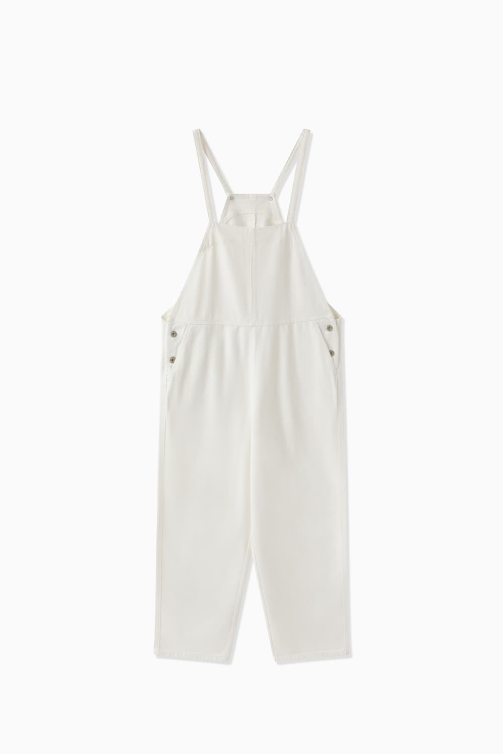 WHITE DENIM SALOPETTE