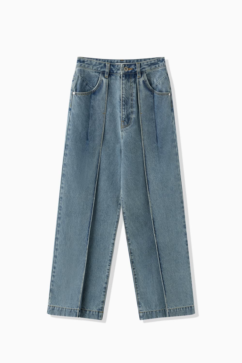 TUCKED DENIM PANTS
