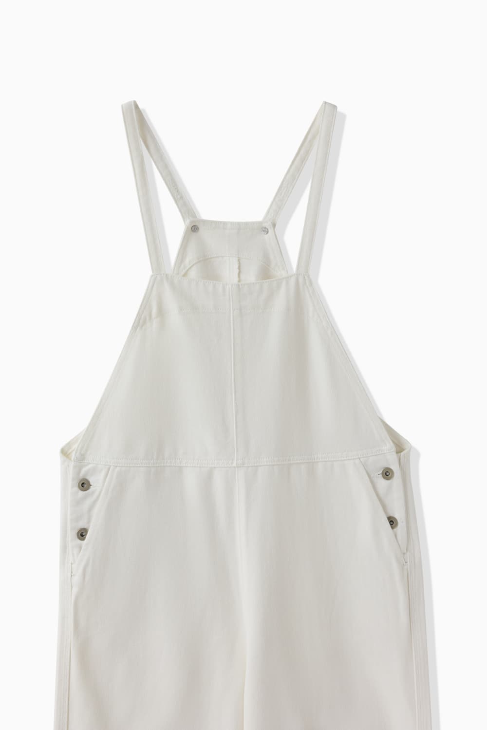 WHITE DENIM SALOPETTE