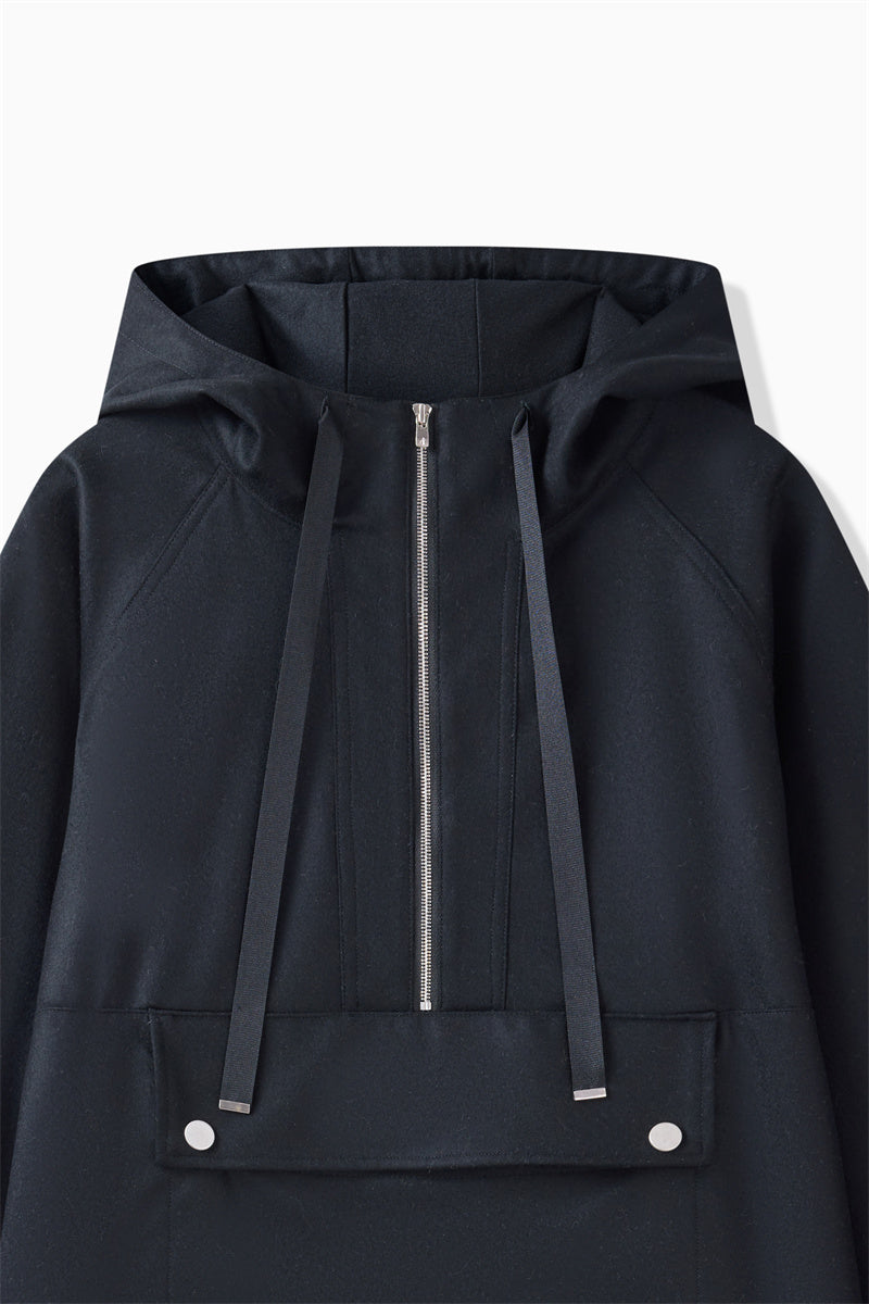 WOOL ANORAK HOODIE