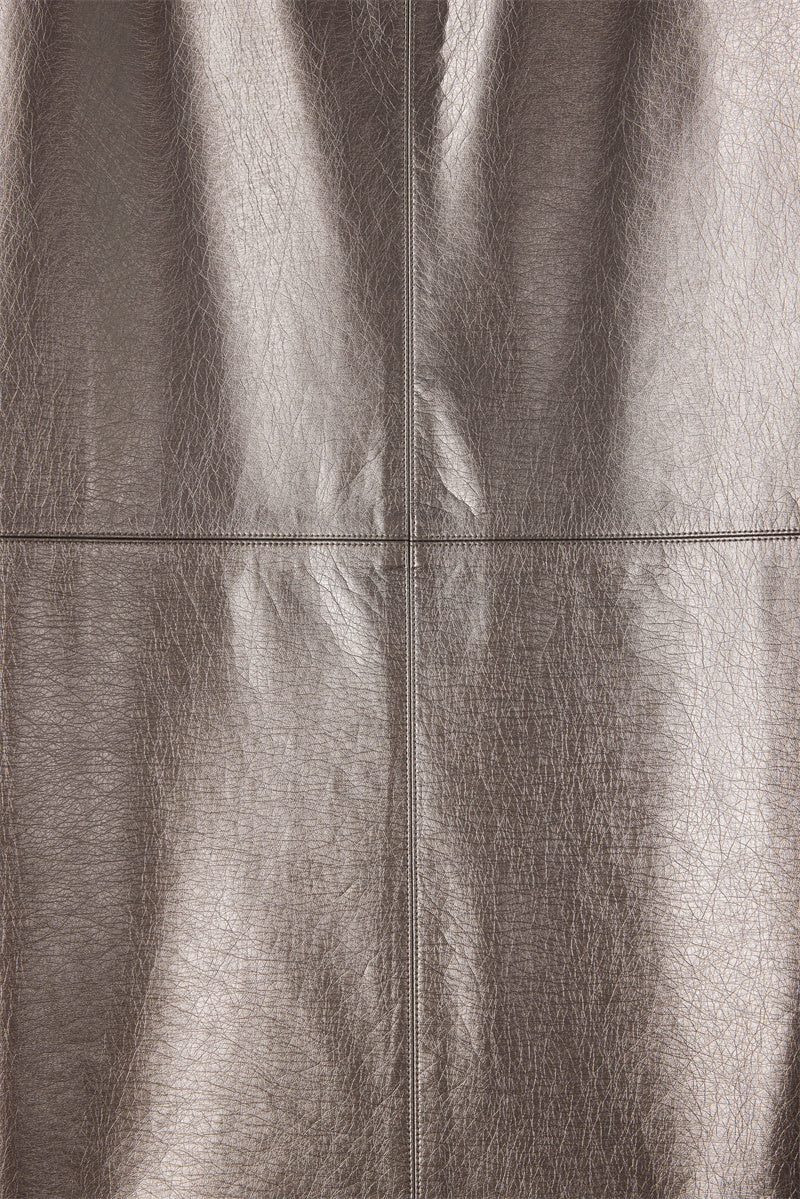 METALLIC ECO LEATHER SKIRT