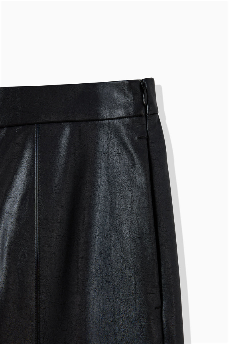 EMBOSS ECO LEATHER PANTS
