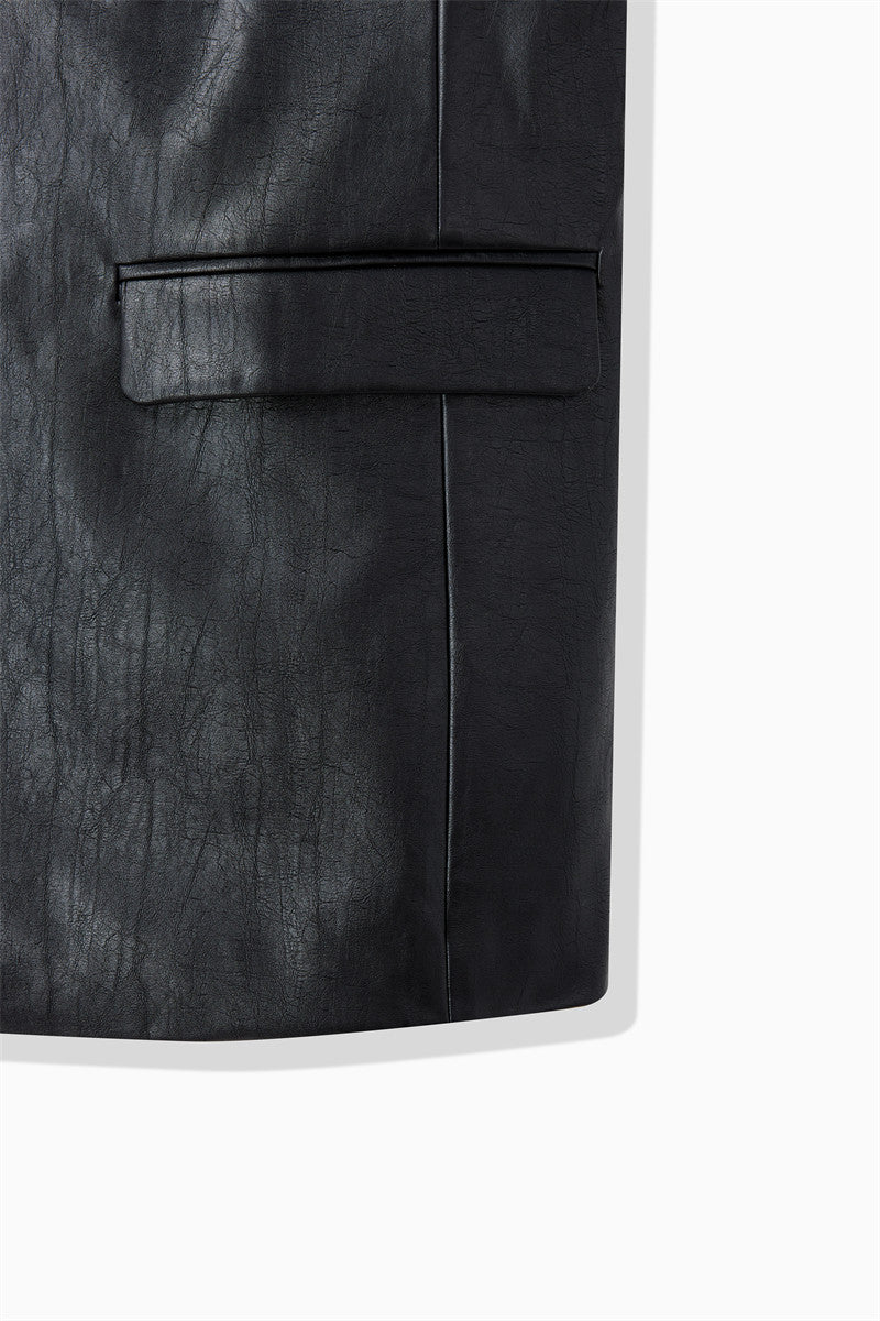 EMBOSS ECO LEATHER JACKET