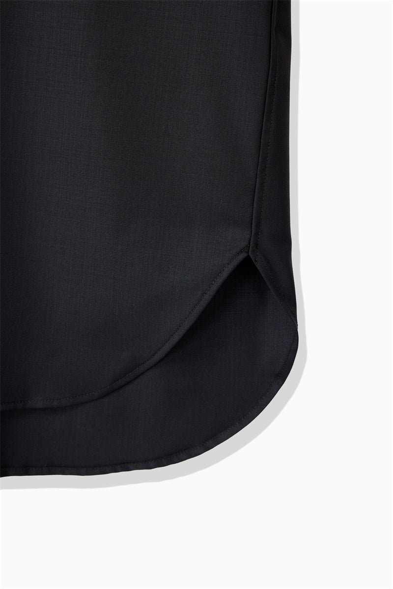 GLOSS COATED WOOL SHIRT
