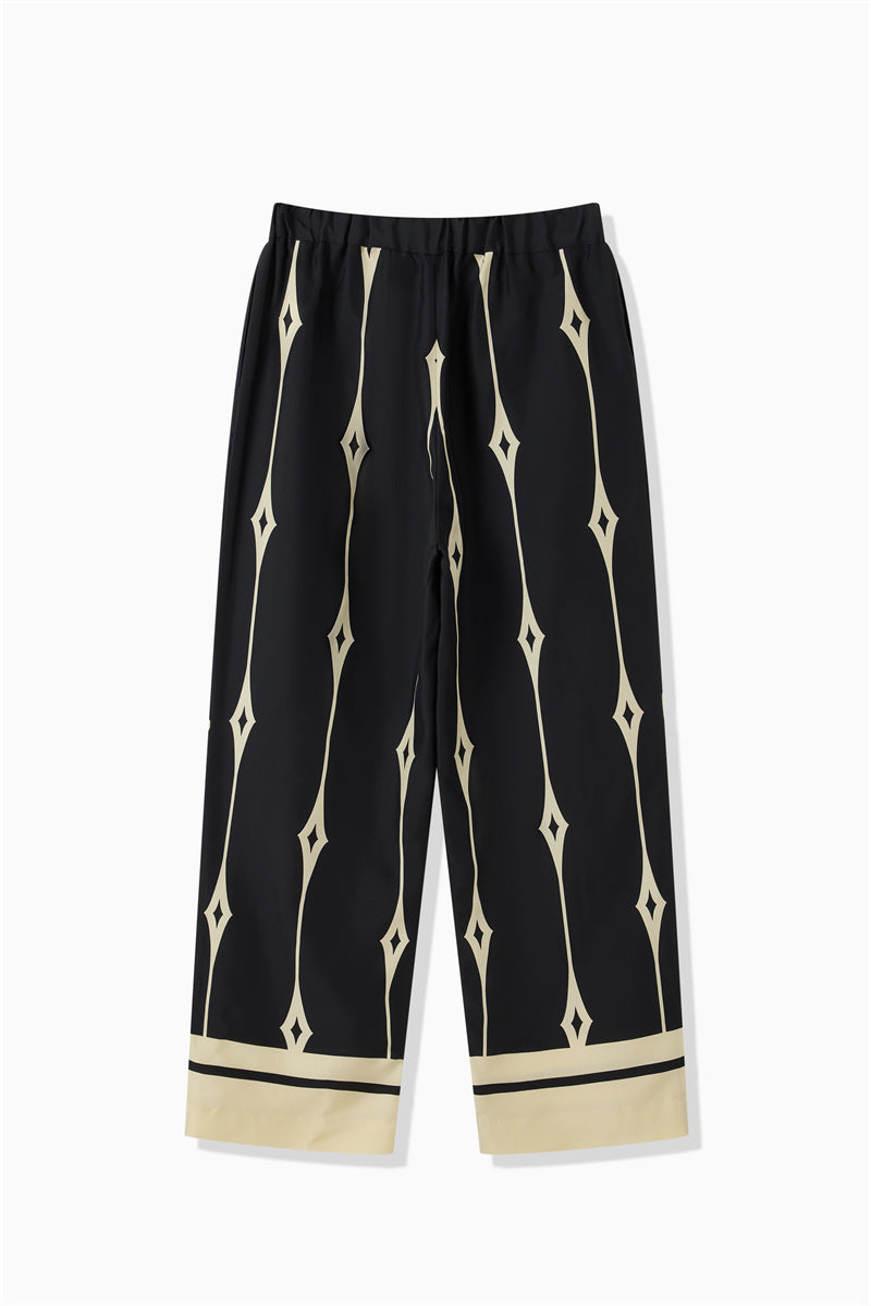 SILK PRINT PANTS