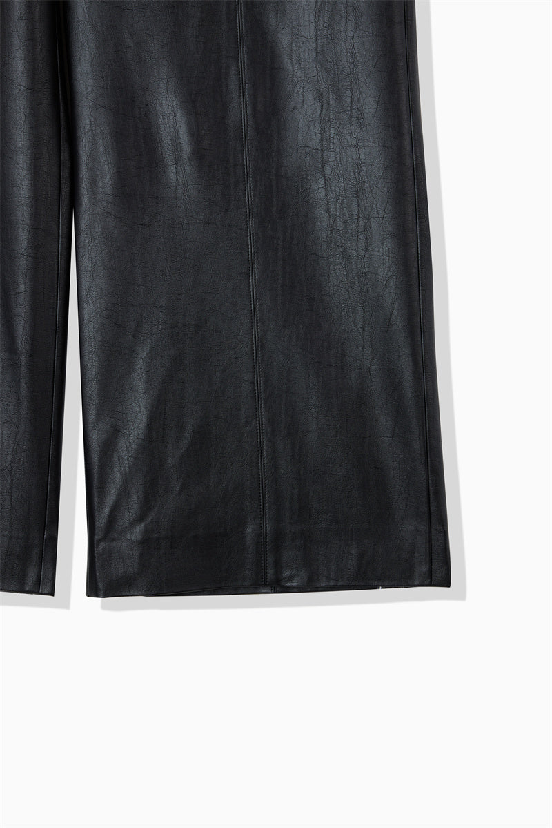 EMBOSS ECO LEATHER PANTS