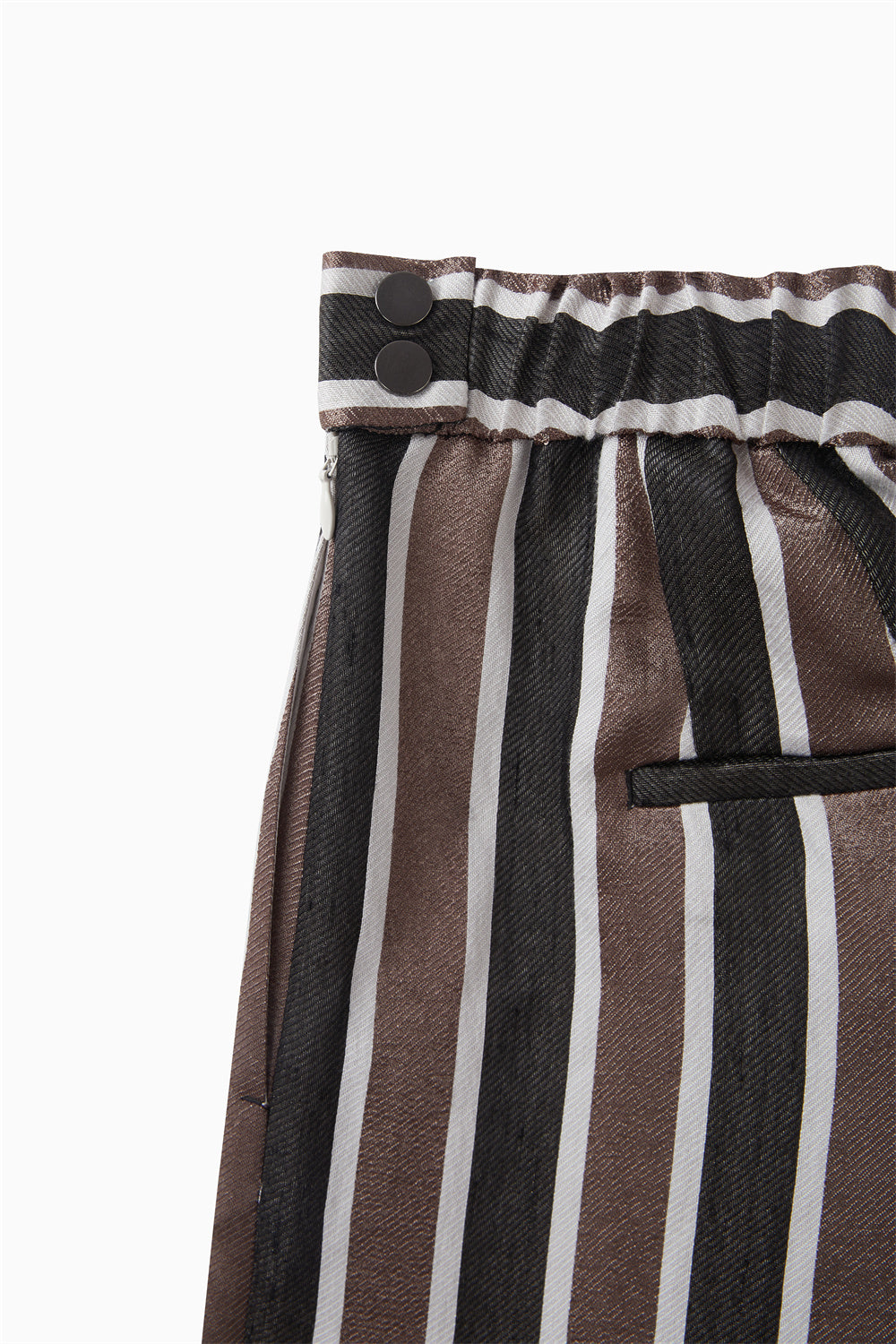BORDER SATIN PANTS
