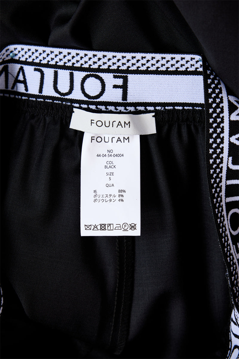GLOSS COATED WOOL PANTS