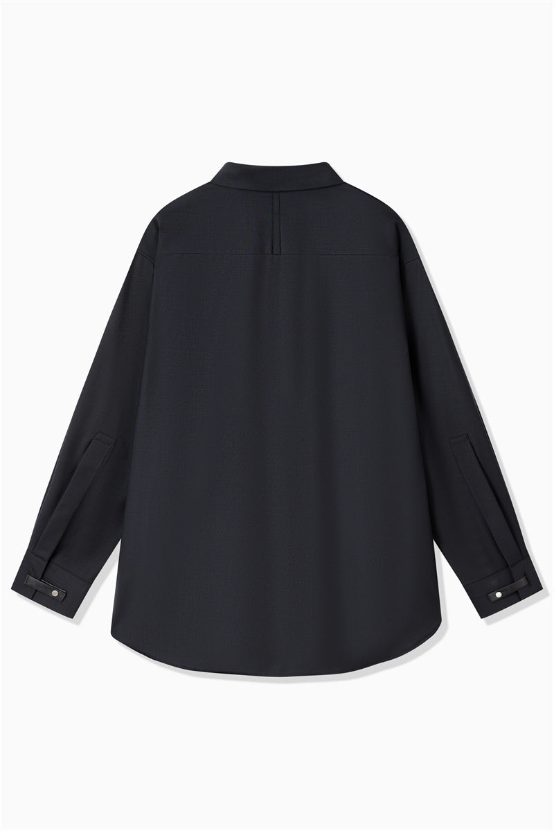 GLOSS COATED WOOL SHIRT