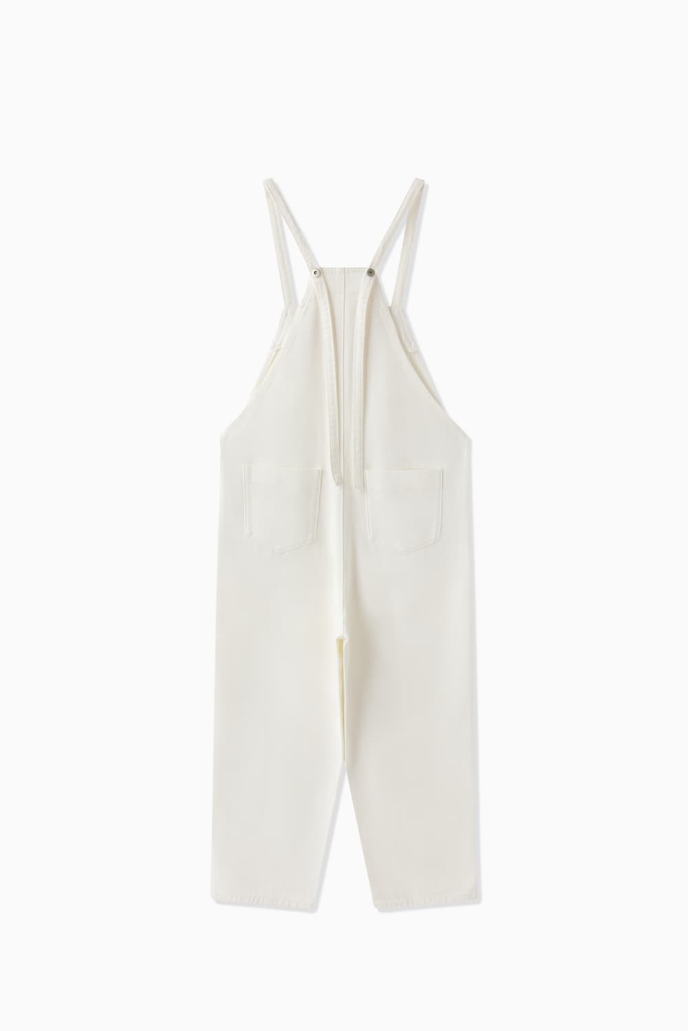 WHITE DENIM SALOPETTE