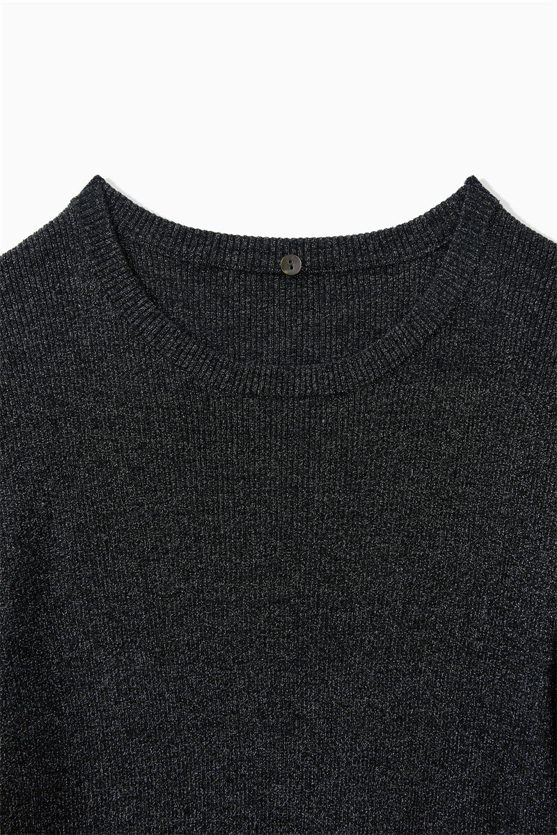 LAMÉ RIBBED 2-WAY KNIT
