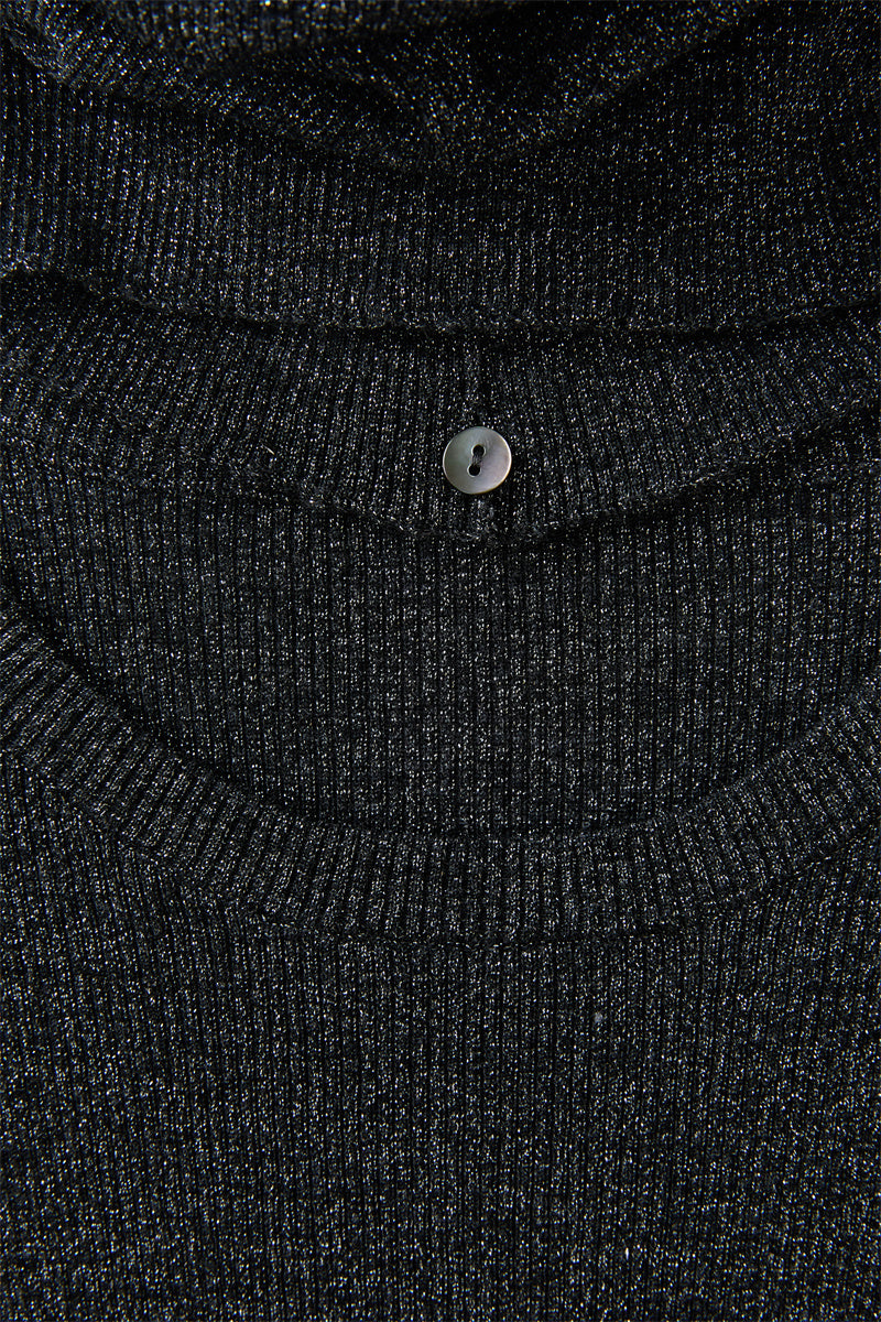 LAMÉ RIBBED 2-WAY KNIT