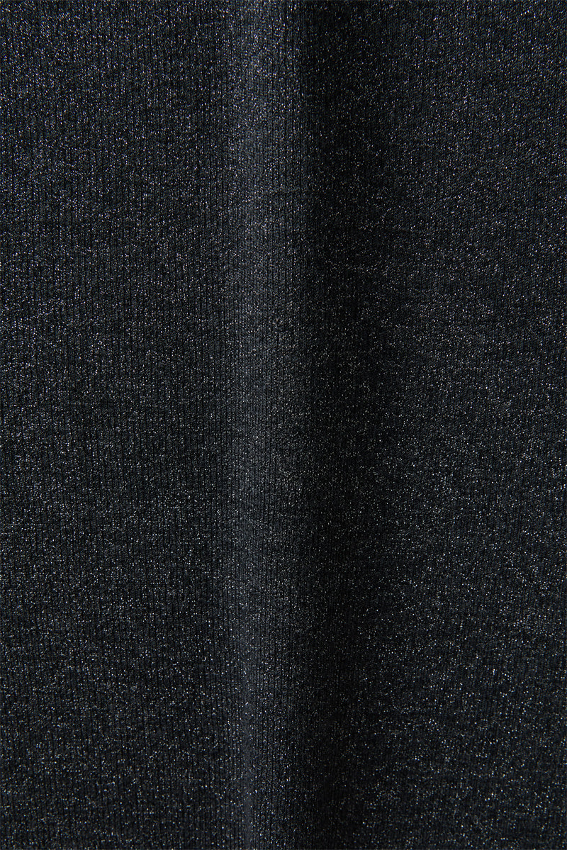 LAMÉ RIBBED KNIT SKIRT
