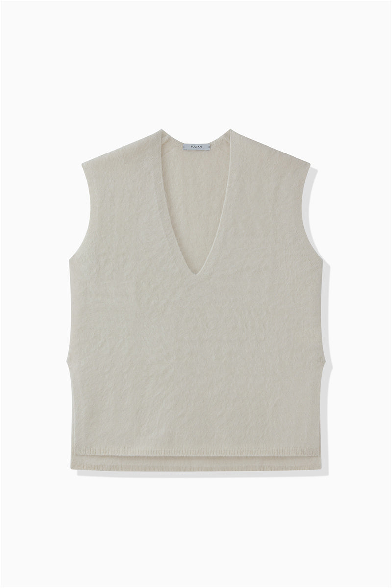 FOX CASHMERE KNIT VEST