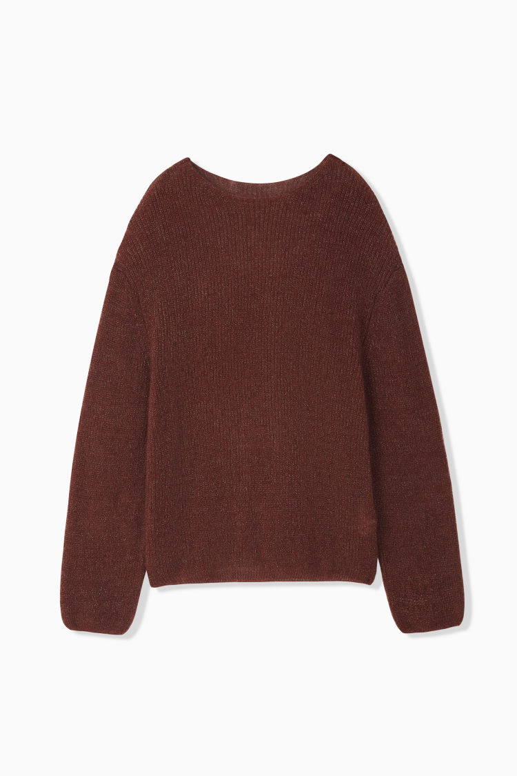 LAME MOHAIR BOAT KNIT