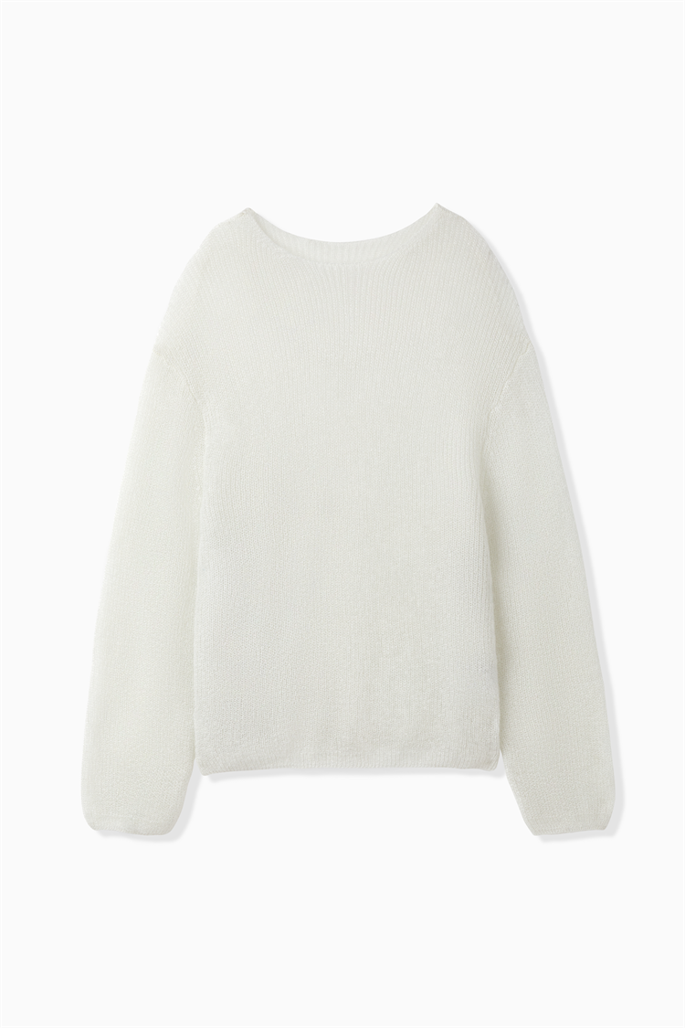 LAME MOHAIR BOAT KNIT