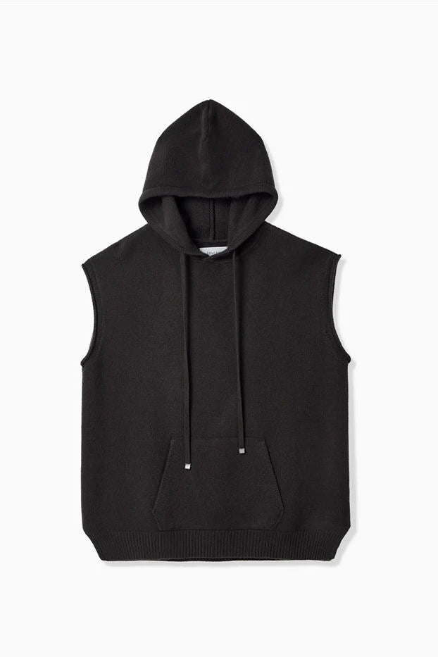 SLEEVELESS HOODIE KNIT