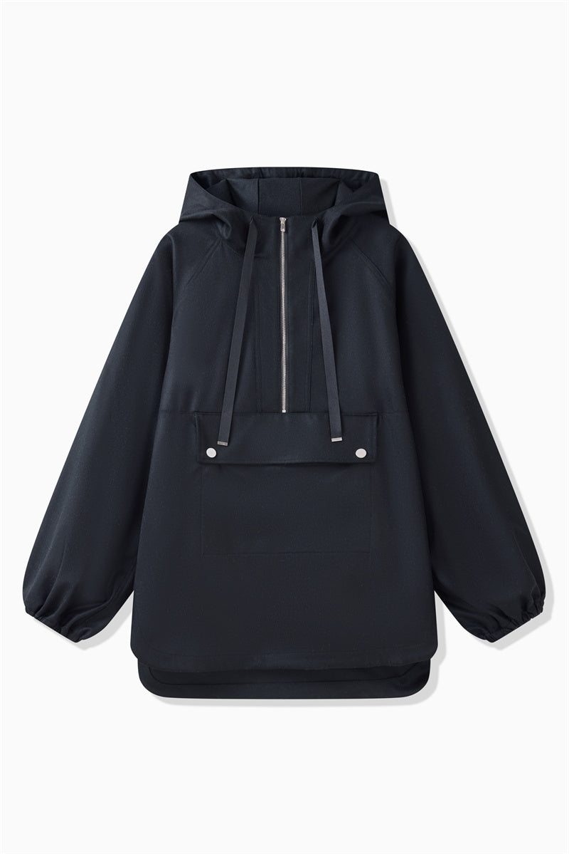 WOOL ANORAK HOODIE