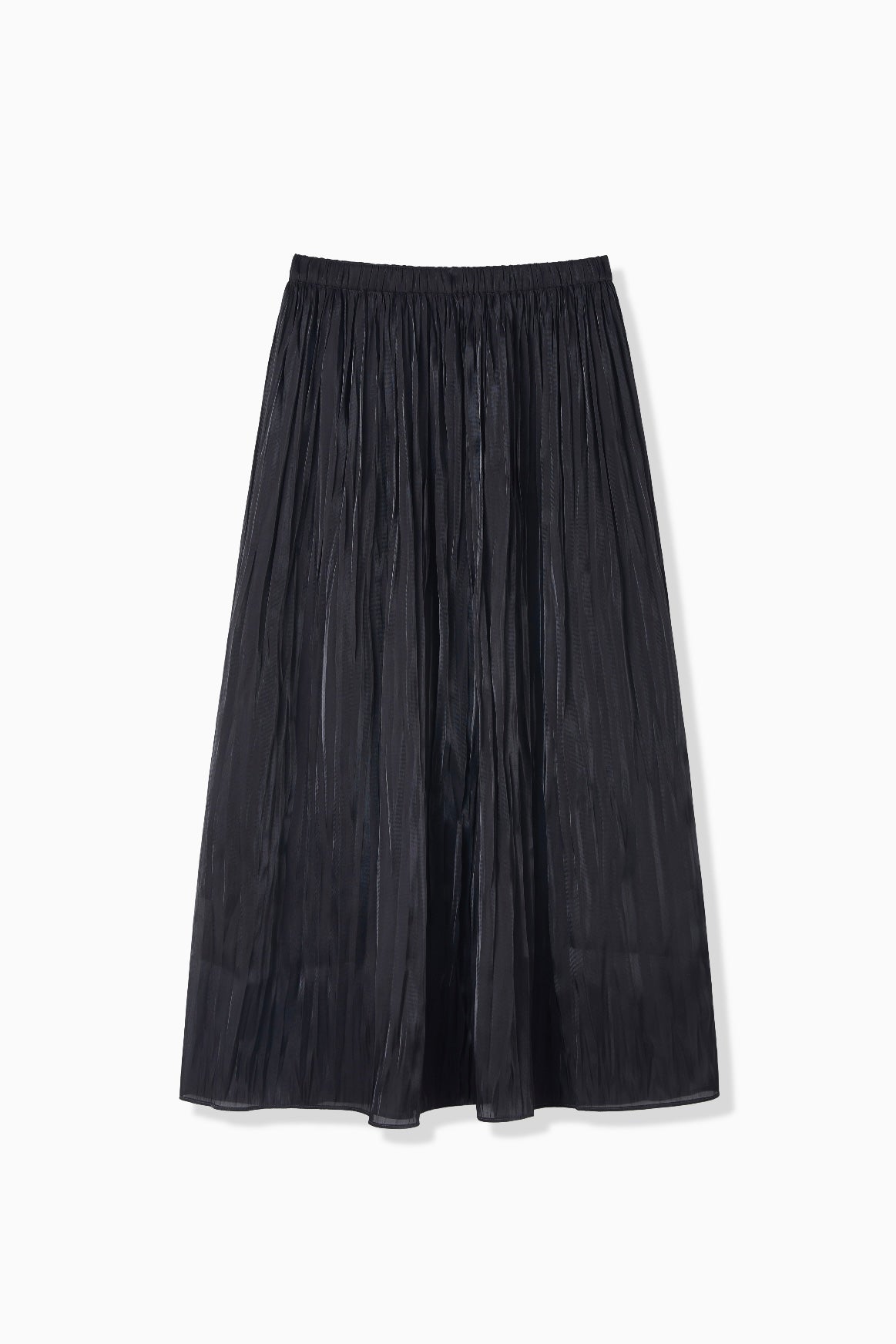 METAL SATIN PLEATS SKIRT