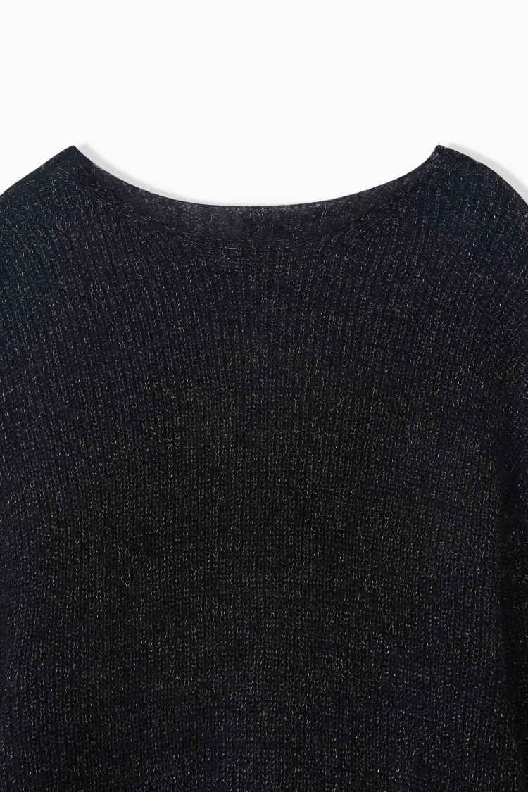 LAME MOHAIR BOAT KNIT