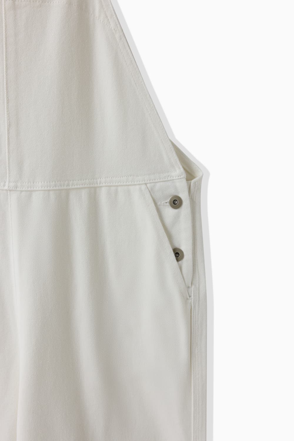 WHITE DENIM SALOPETTE
