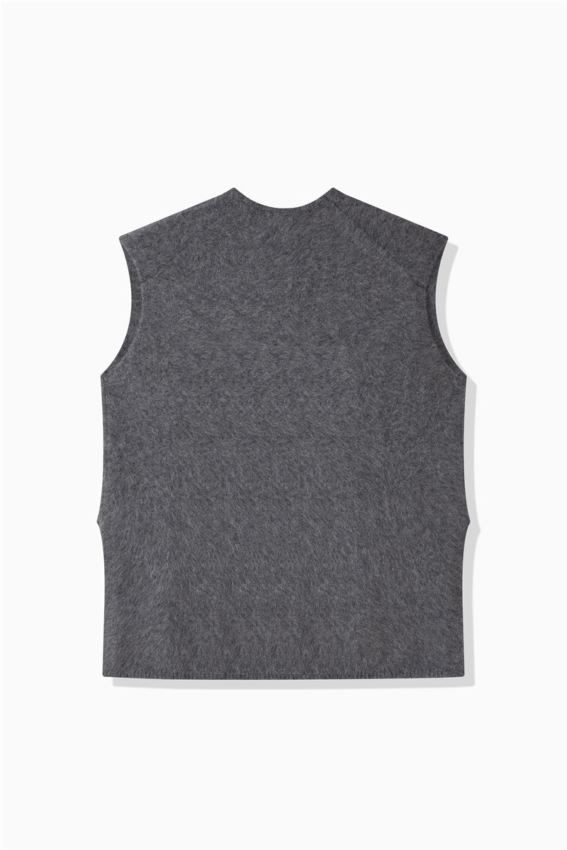 FOX CASHMERE KNIT VEST
