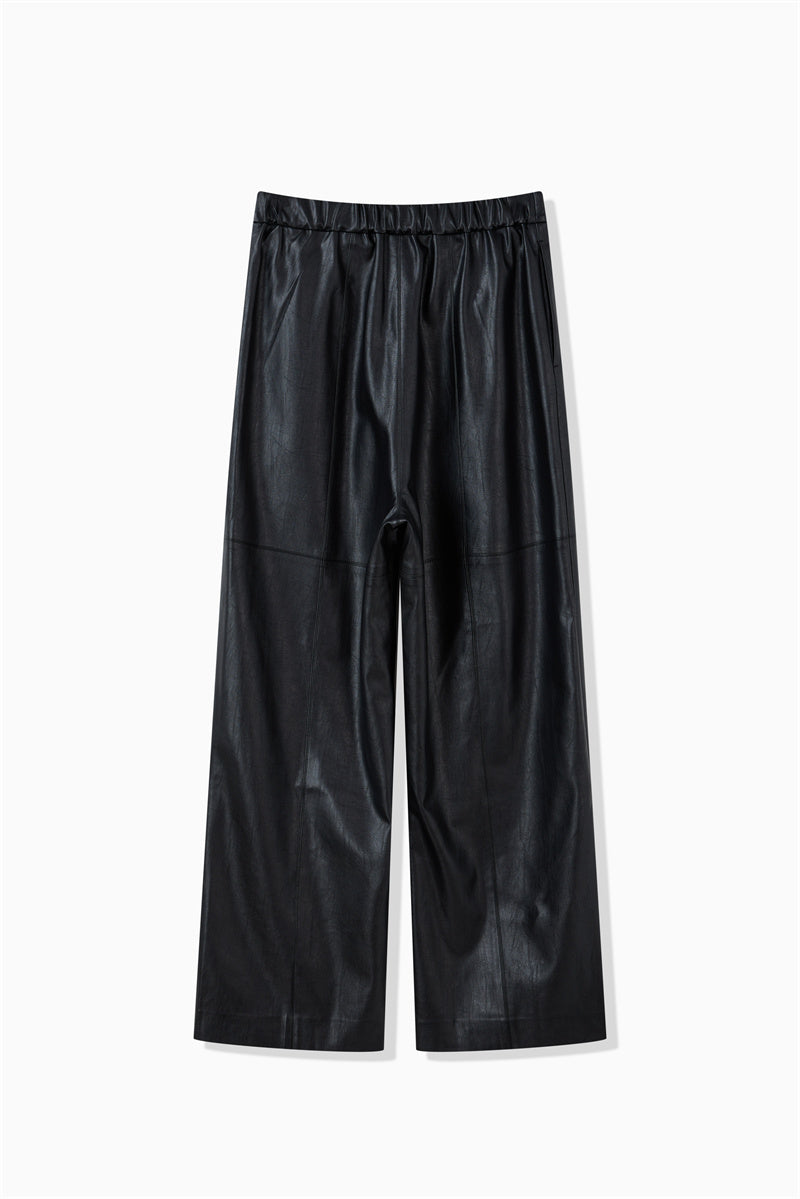EMBOSS ECO LEATHER PANTS