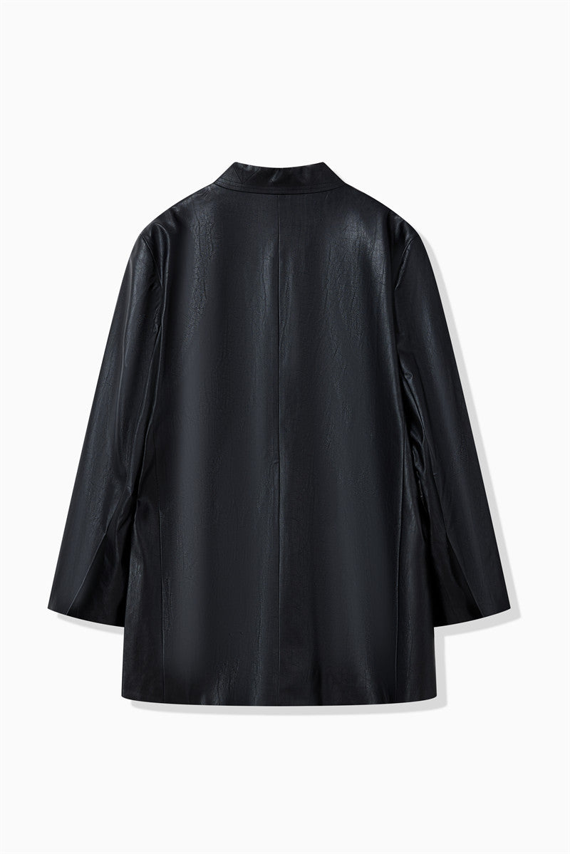 EMBOSS ECO LEATHER JACKET