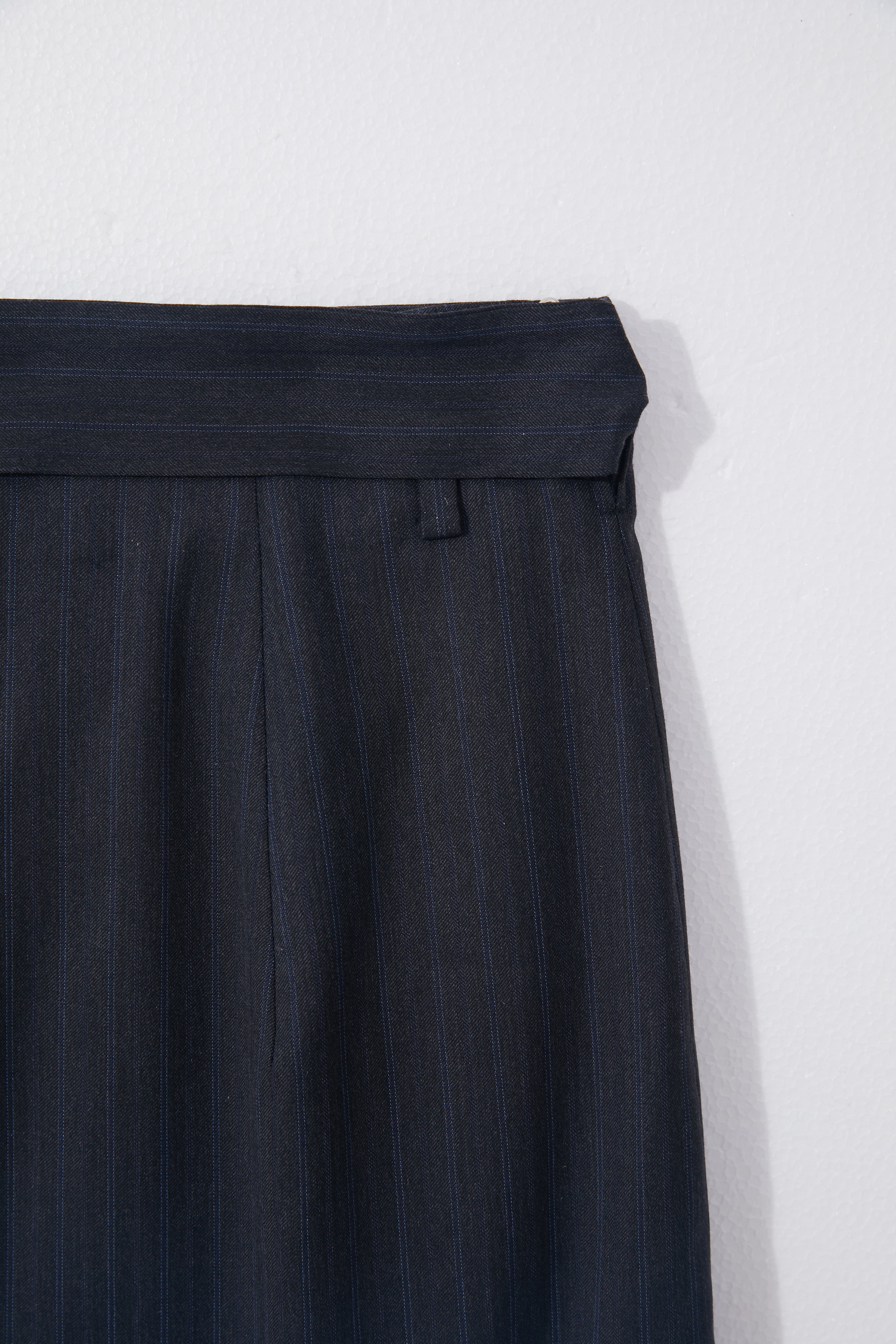 WOOL STRIPE WRAP SKIRT