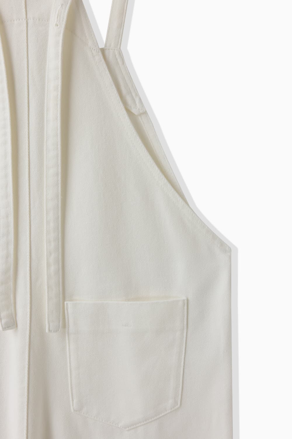 WHITE DENIM SALOPETTE